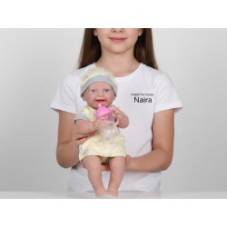 Promo Muñeca Bebe de Goma Suave con Su Coche Baston